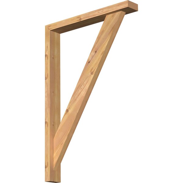 Ekena Millwork Traditional Craftsman Smooth Bracket w/ Offset Brace, Western Red Cedar, 3 1/2"W x 24"D x 36"H BKT0402X24X36TRA04SWR - main
